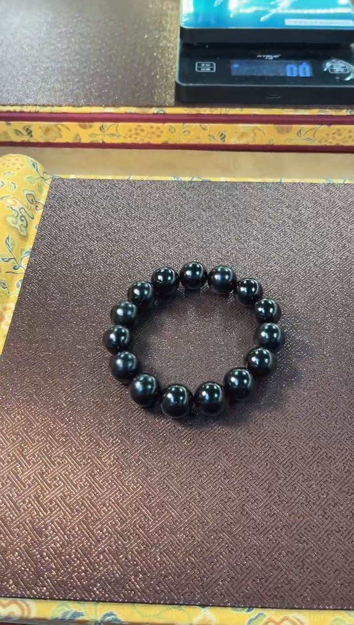 未镶嵌手串和田玉和田玉卡14圆珠手串M004