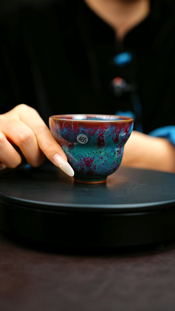 465#原矿钧瓷炉钧釉福禄杯