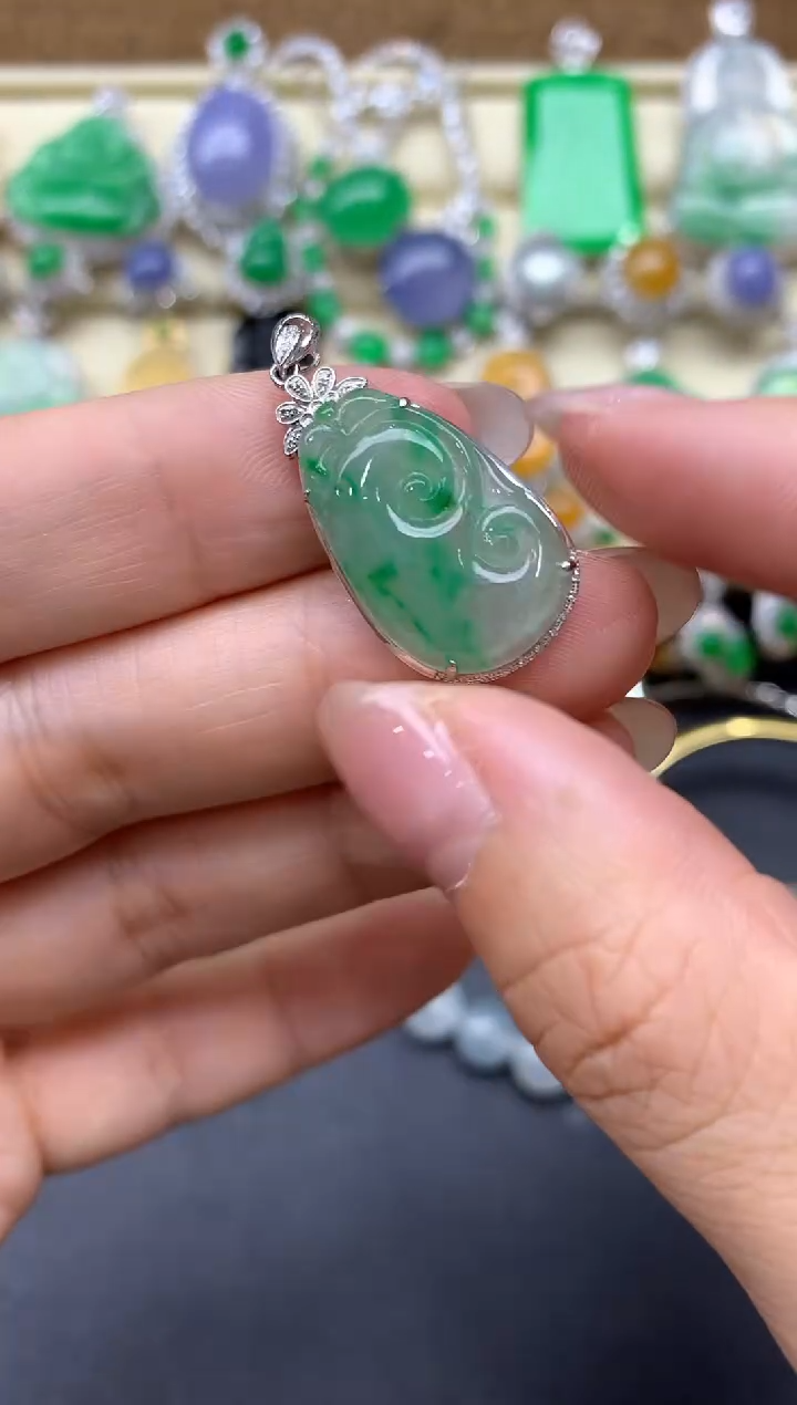 【闪购商品】翡翠颈饰18K金镶嵌162-中国好珍宝