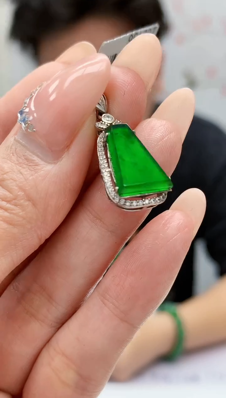 【闪购商品】定制翡翠未镶嵌4688MM-jj挂件49