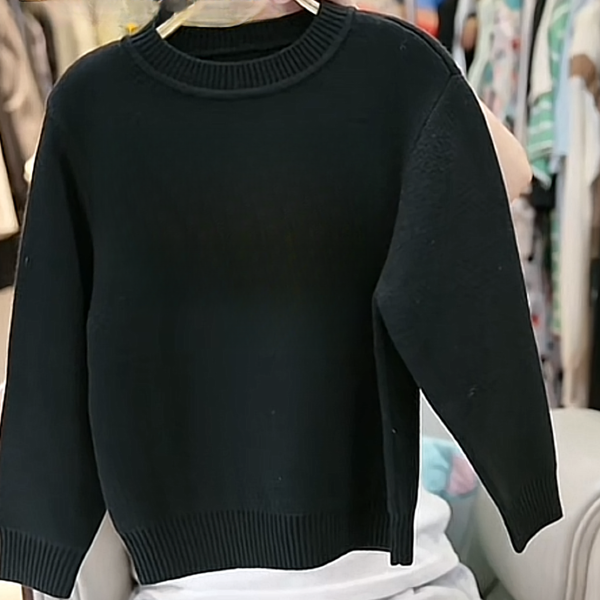 429【T0611】童装主题字母纹样羊毛混纺毛套衫F1EBM4X32