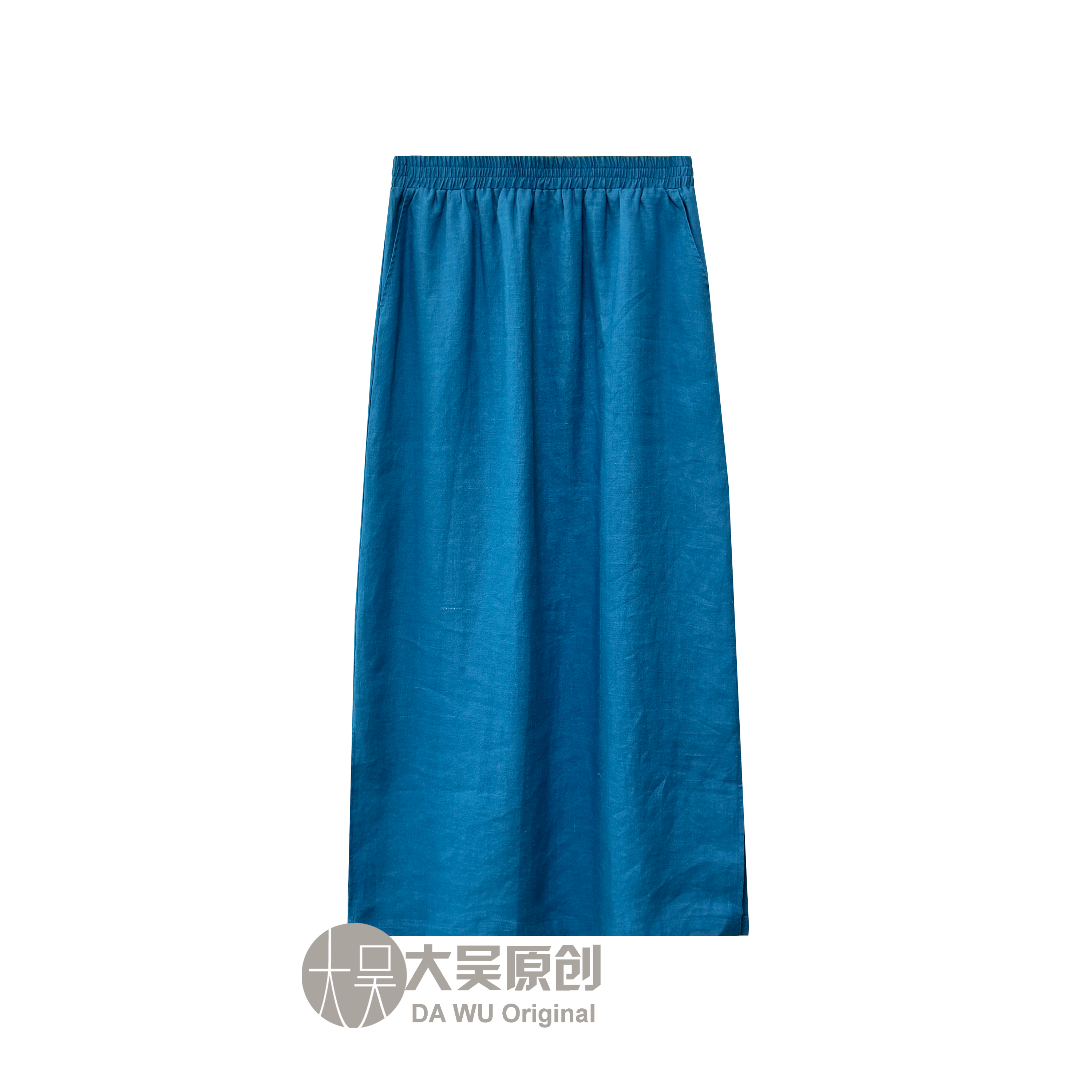 《大吴原创》“梧桐”夏季苎麻半裙松紧腰透气舒适显瘦气质百搭