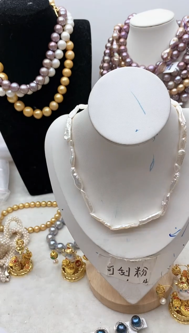 【闪购商品】淡水珍珠颈饰钛钢131