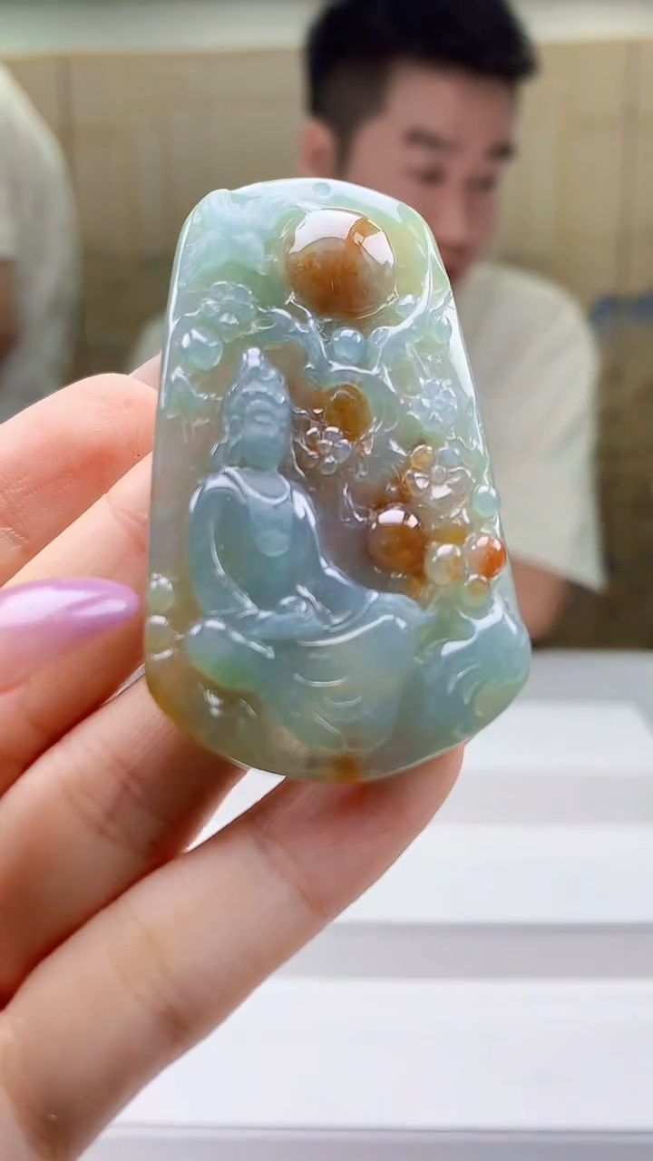 定制翡翠未镶嵌5028ty-毛货挂件149