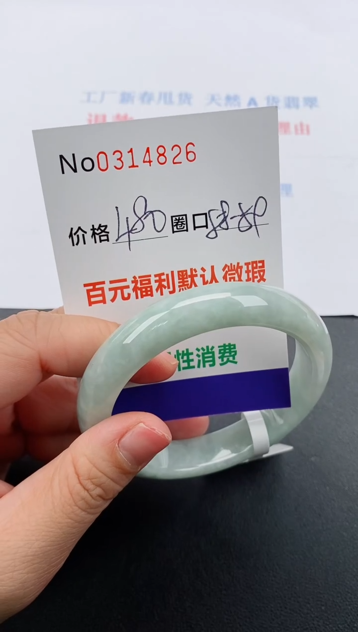 【闪购商品】翡翠手镯未镶嵌天然A货翡翠0314826