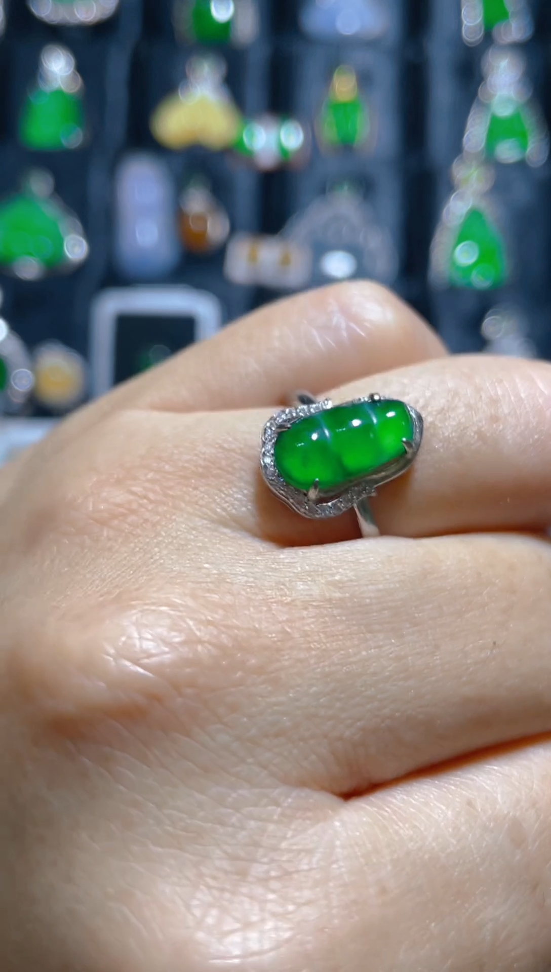 未镶嵌戒指翡翠天然翡翠多样性发货