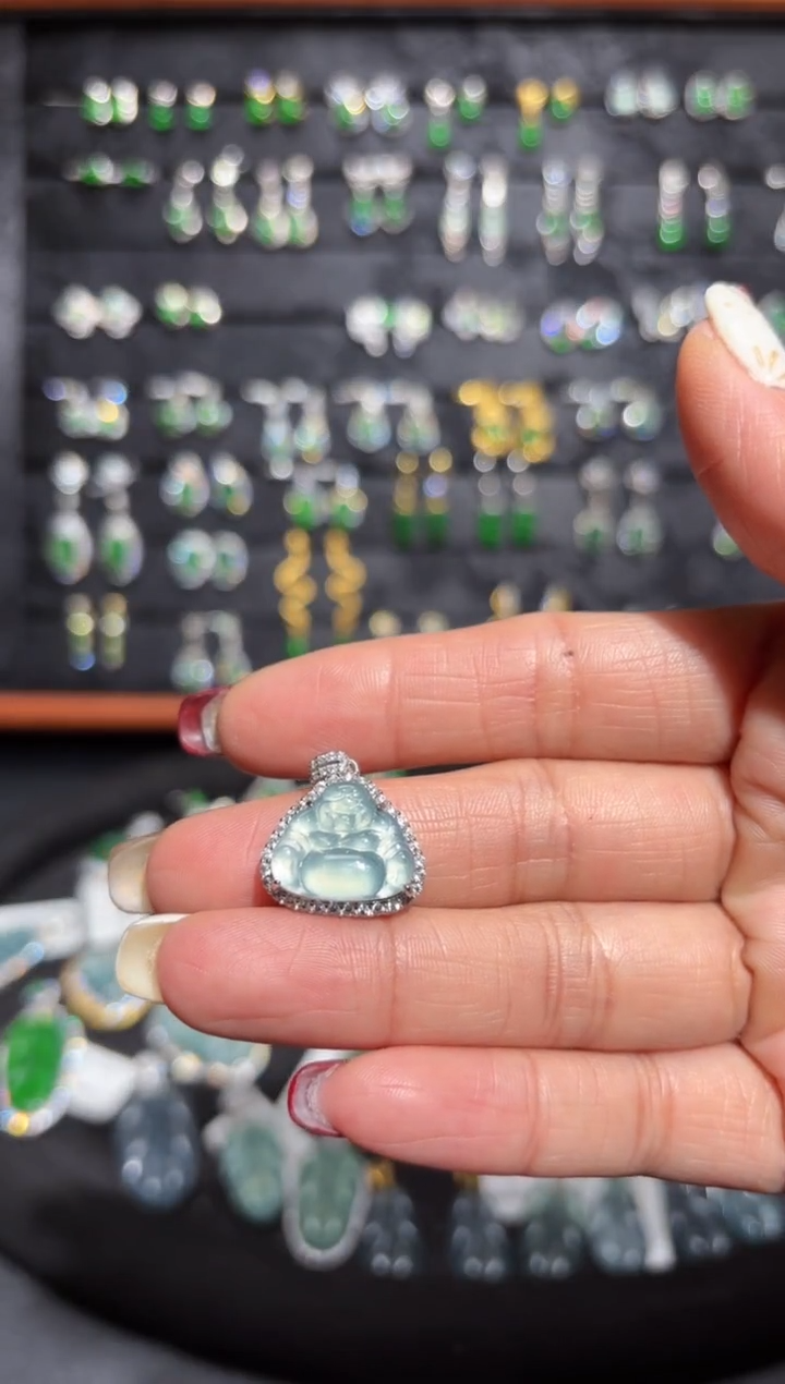【闪购商品】翡翠颈饰银S925镶嵌佛公/多样性发货/一件