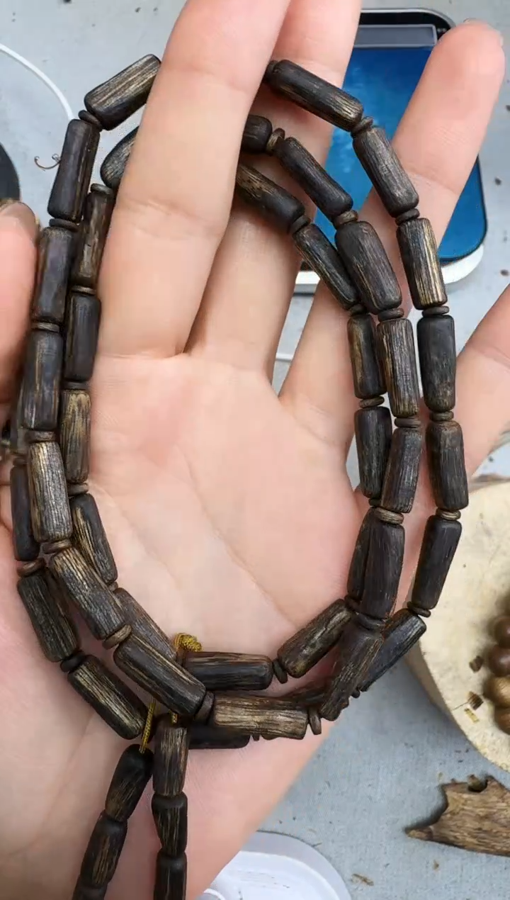 沉香手串0620白棋沉水随型多圈多样性发一