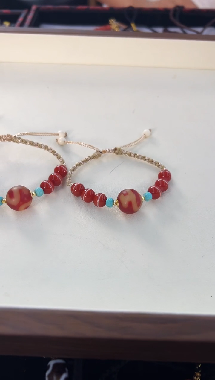 未镶嵌手绳玛瑙/玉髓瓶子手绳