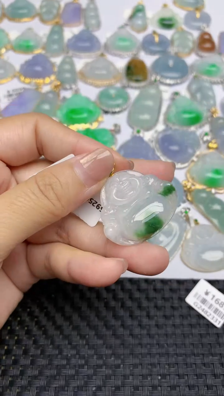 【闪购商品】翡翠颈饰18K金镶嵌天然A货翡翠 122