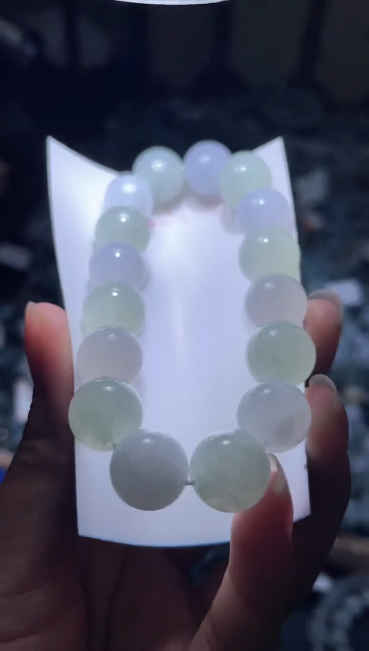 未镶嵌定制翡翠天然缅甸翡翠手串43