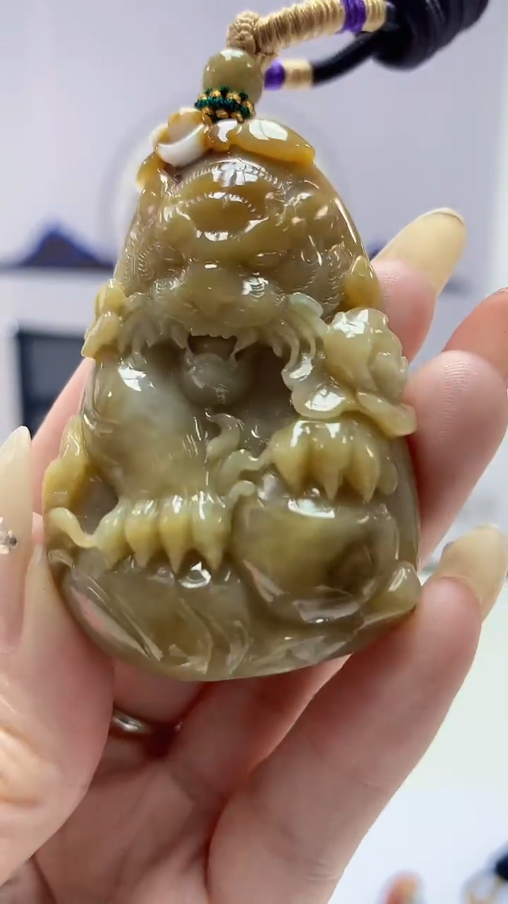 【闪购商品】定制翡翠未镶嵌5028DD-毛货挂件虎147