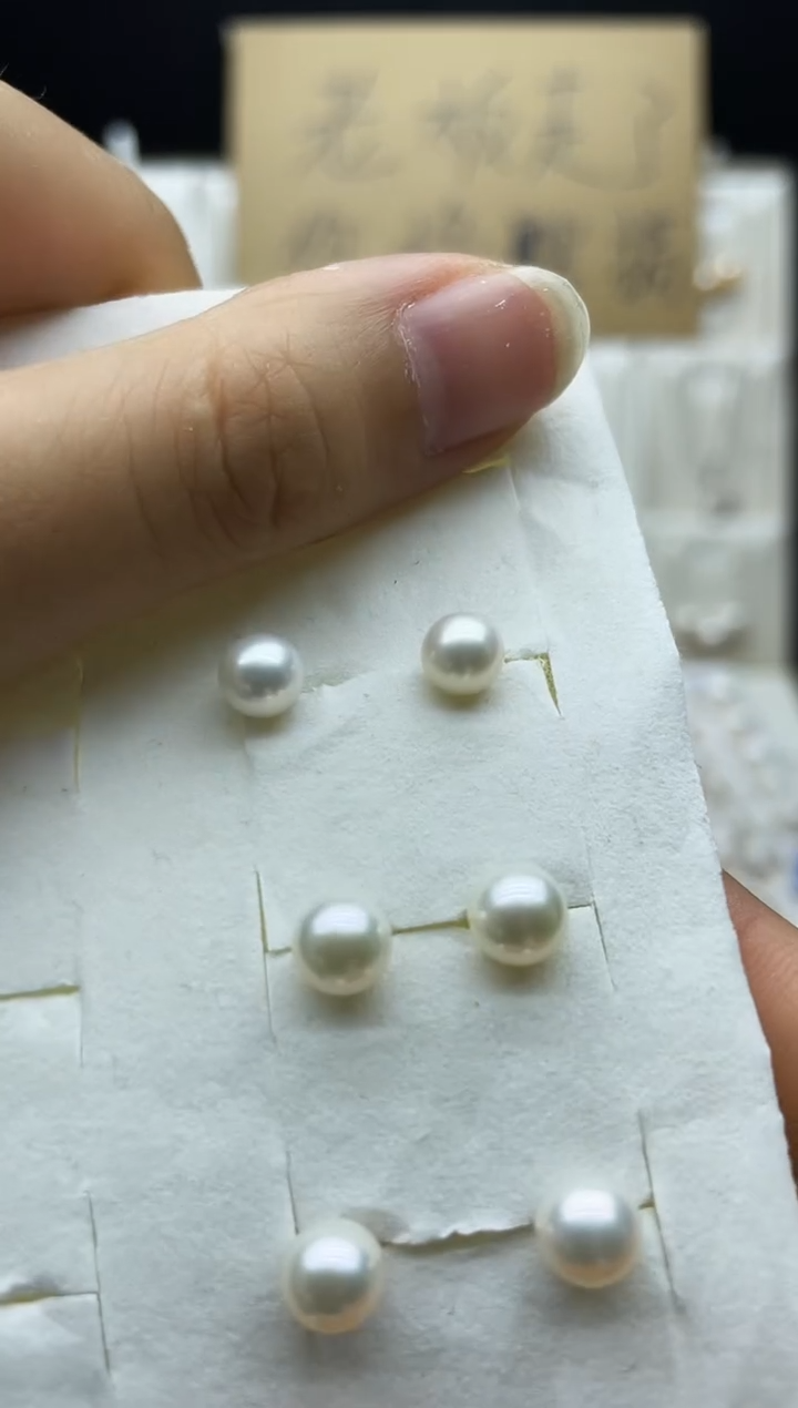 银S925镶嵌淡水珍珠耳饰耳钉多其性发其一