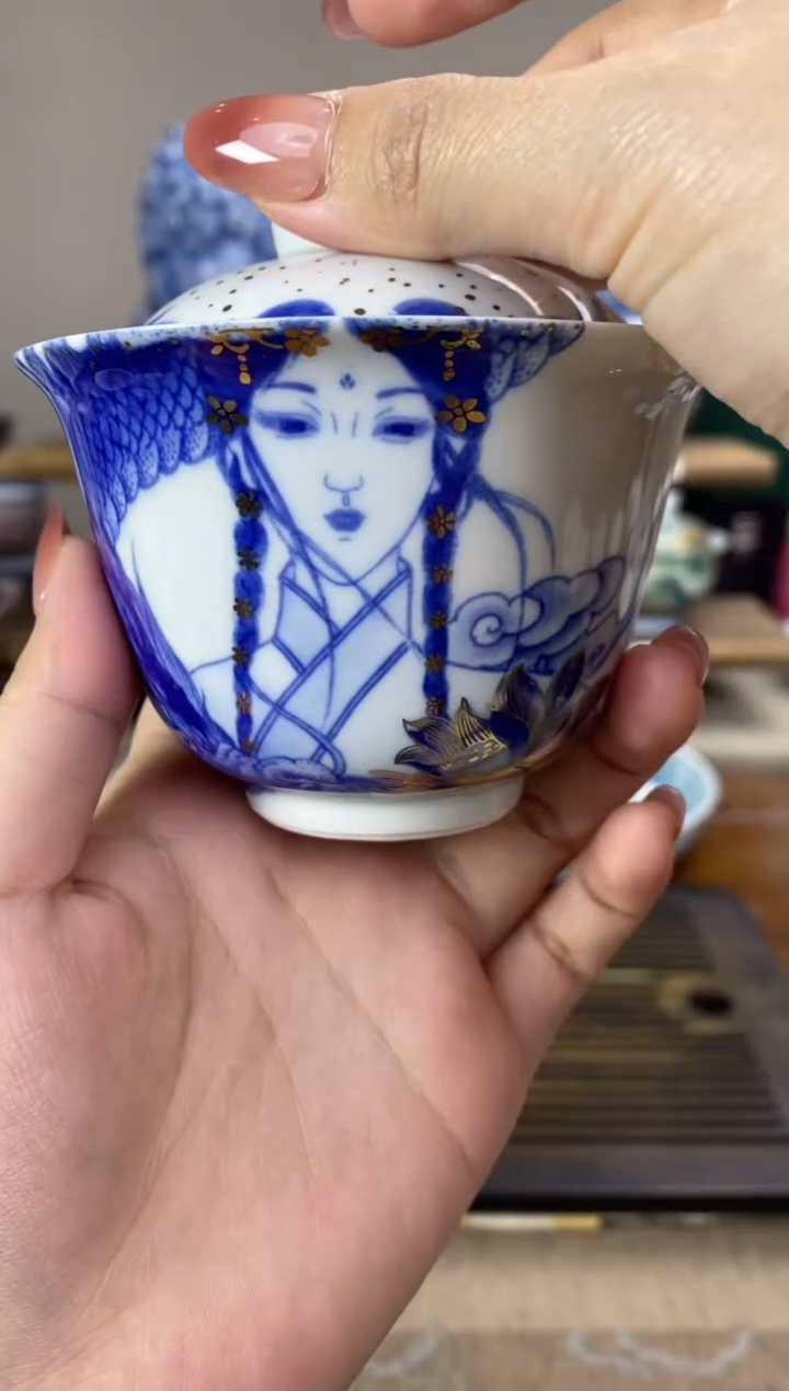 【闪购商品】小龙女 二才 盖碗陶瓷