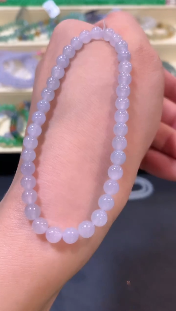 未镶嵌手串翡翠b16  紫色有色差