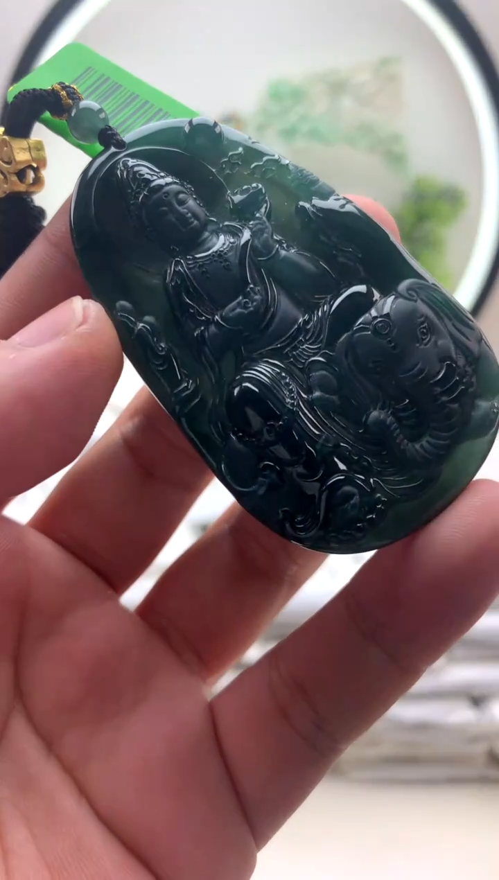 颈饰未镶嵌翡翠普贤