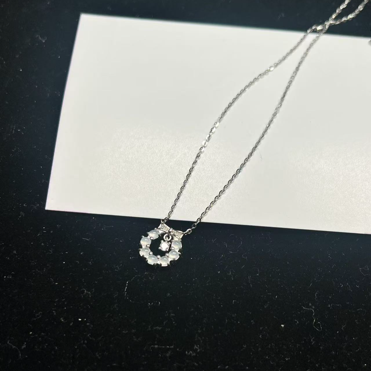 缅甸翡翠A货冰种蛋面吊坠小精品