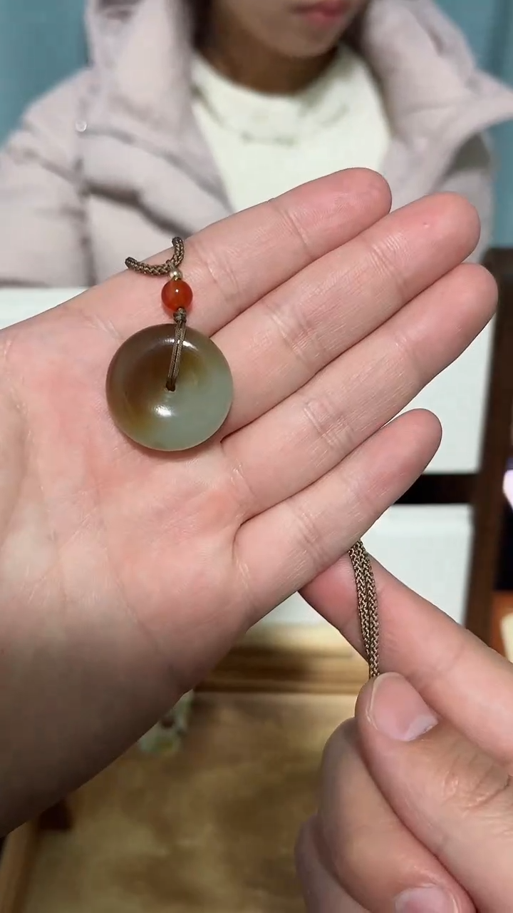 【闪购商品】和田玉颈饰未镶嵌糖玉平安扣吊坠