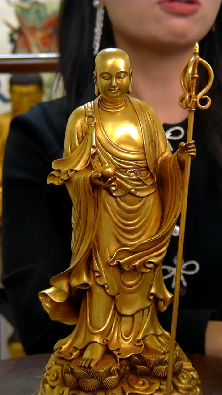 【闪购商品】紫铜鎏金 30分地藏G20189-Z