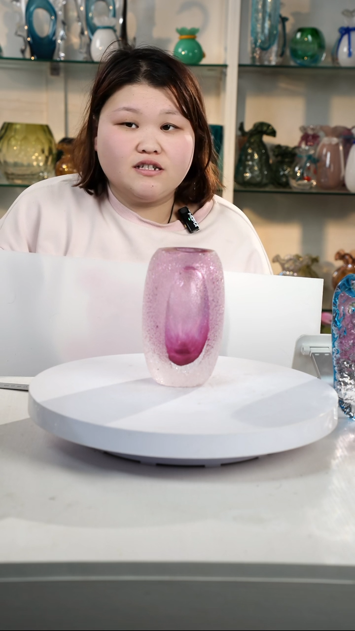 【闪购商品】琉璃【弘扬】高轻奢琉璃花器微瑕福利高23