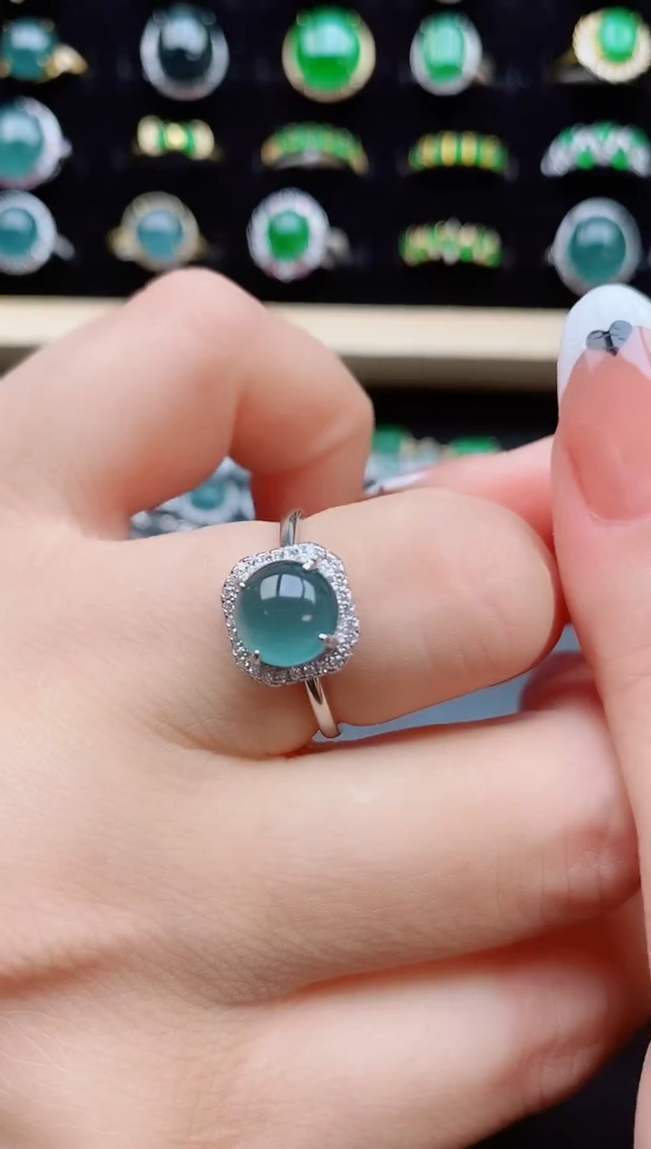 【闪购商品】翡翠戒指银S925镶嵌5085850