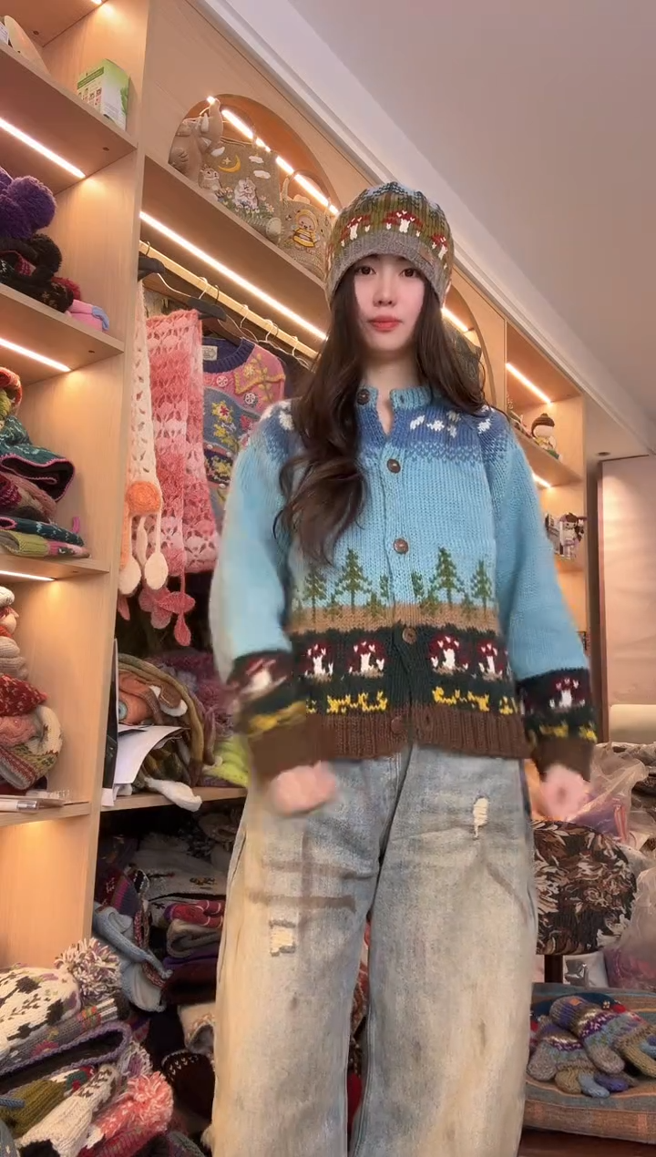 羊毛蘑菇毛衣    80-135