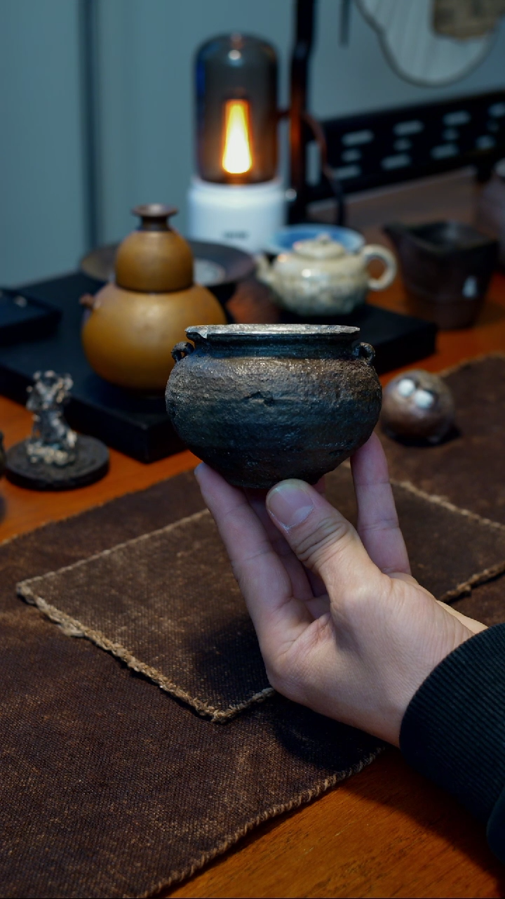 【闪购商品】建水盖置柴烧手作160ml
