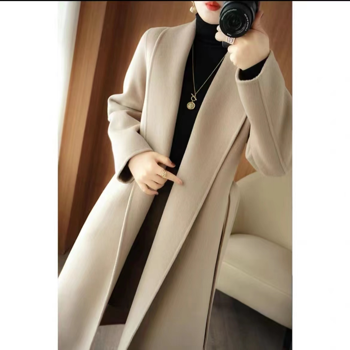 [481-540]鑫粤家 韩版潮流风衣 羊绒大衣