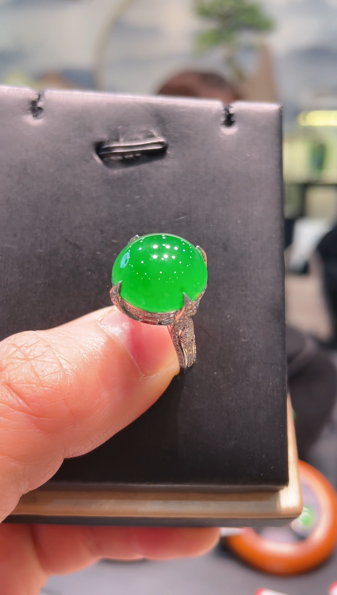 【闪购商品】翡翠颈饰18K金镶嵌天然A货翡翠A86