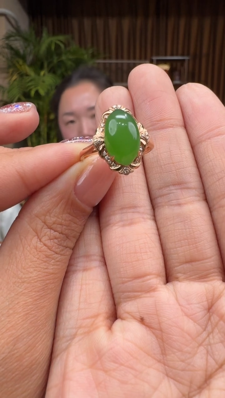 【闪购商品】和田玉5318K金镶嵌2.23赵玉多样性发货