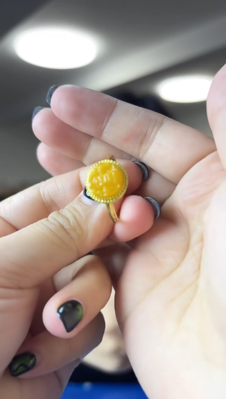 未镶嵌蜜蜡戒指（多样性发一件）