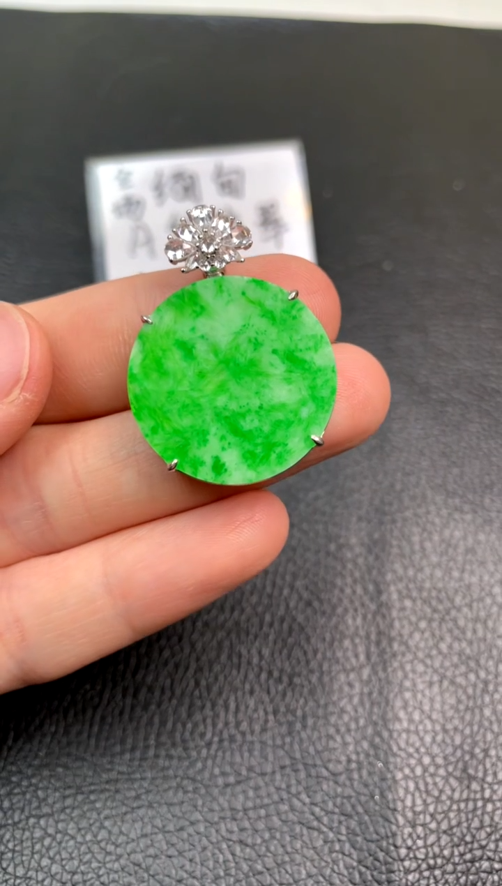 【闪购商品】翡翠吊坠(不含链)银S925镶嵌吊坠