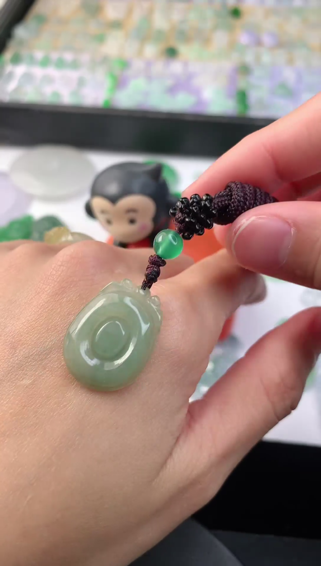 【闪购商品】翡翠裸石翡翠A货福贝吊坠
