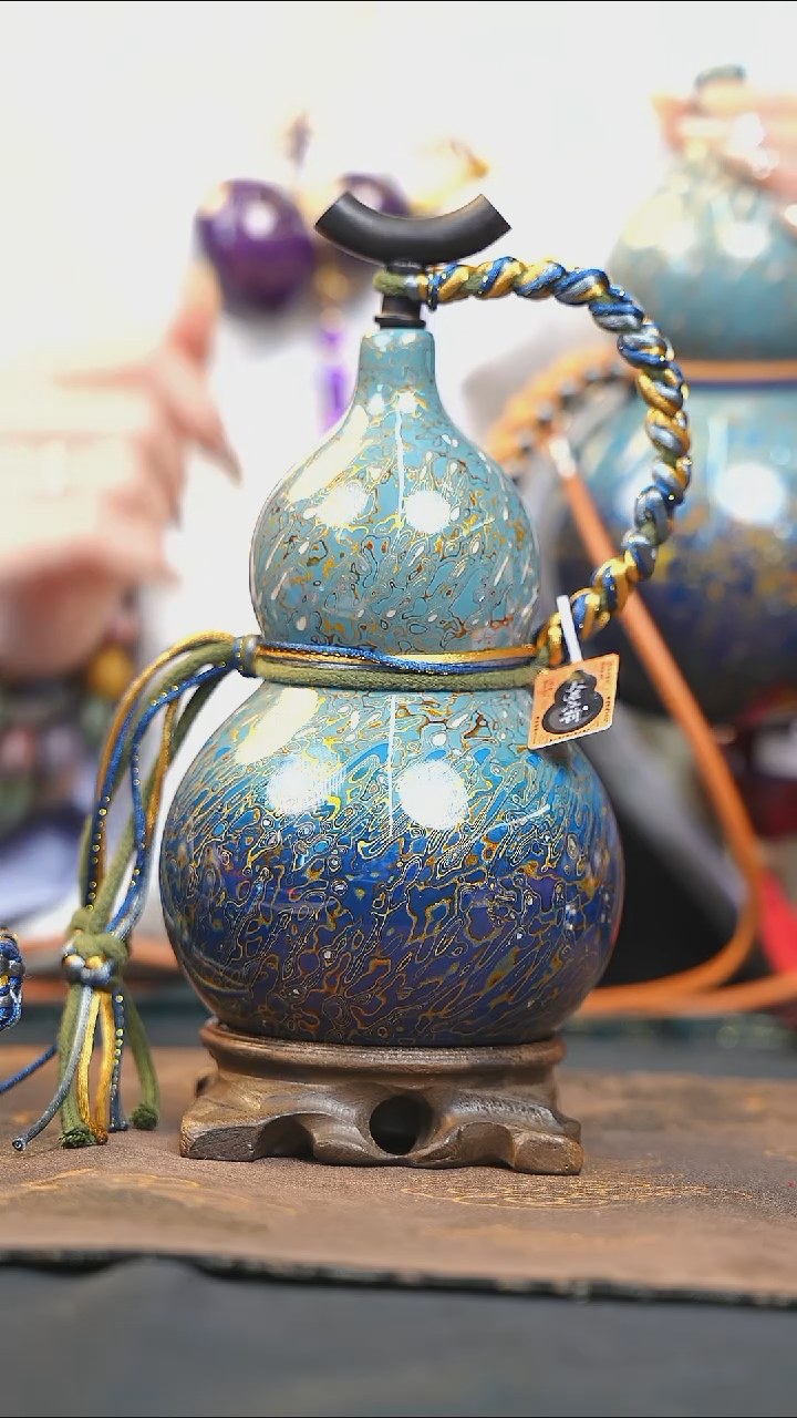 【闪购商品】XJ138漆艺酒葫芦不包手串及旋转底座