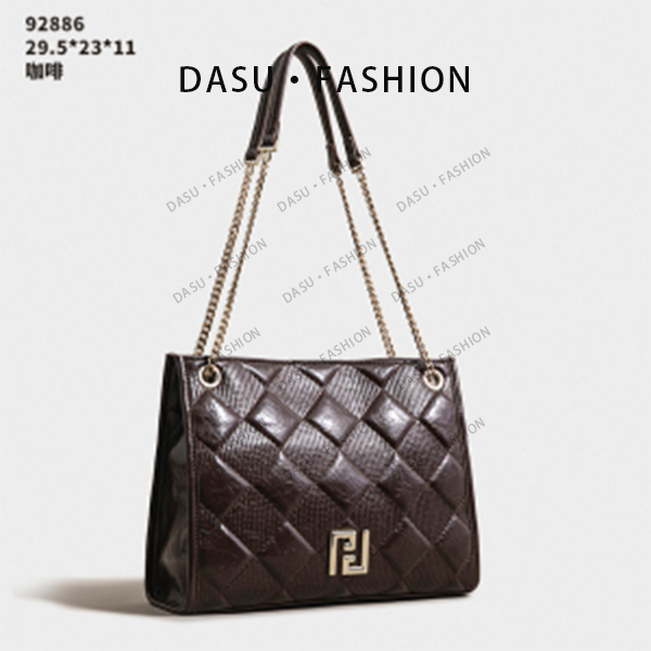 【苏总专属】SK-92886-咖啡女士时尚潮流气质小众腋下包斜挎包