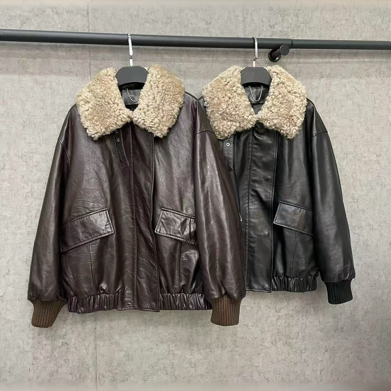 图片仅供参考-孤品尾货微瑕疵单款单件女士皮衣