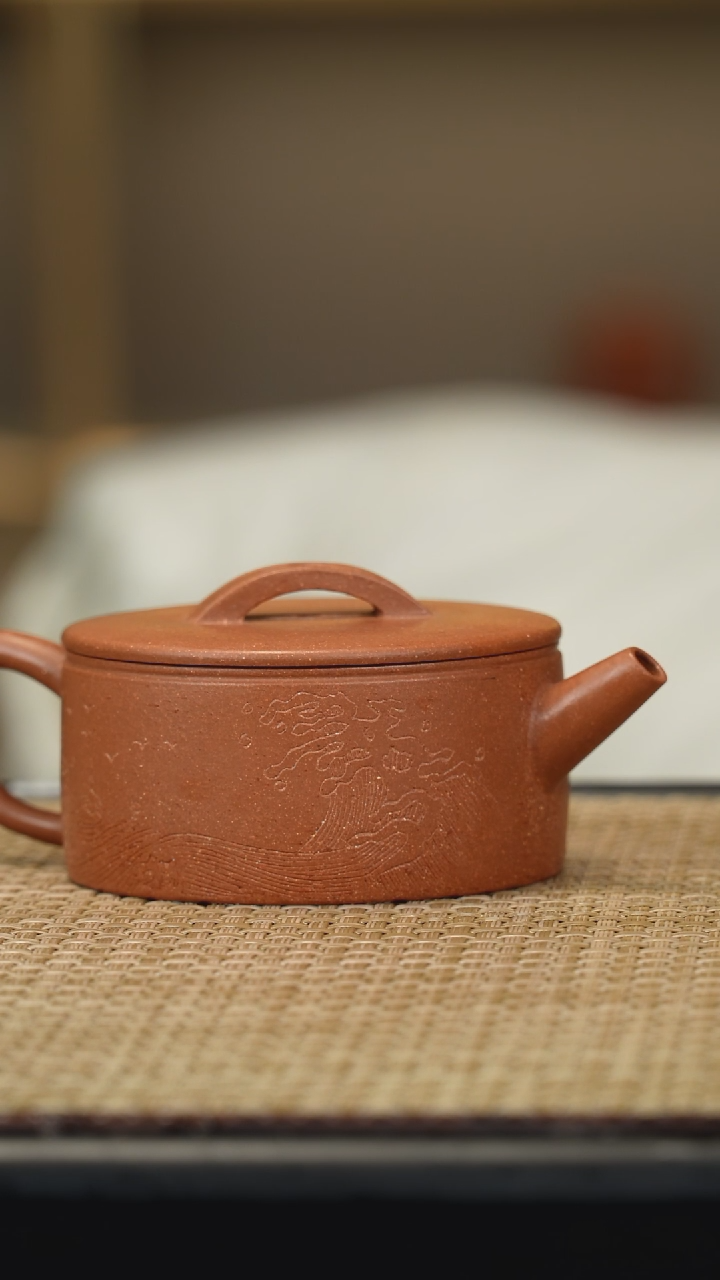 【闪购商品】紫砂茶壶段泥刻绘汉瓦