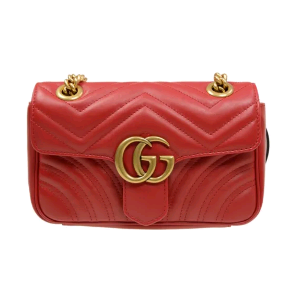 95新 GUCCI/古驰 古驰红色马蒙22单肩包 11595842女包