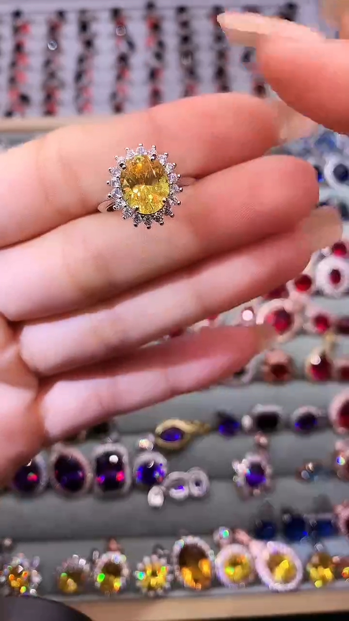 【闪购商品】烟晶戒指银S925镶嵌111111