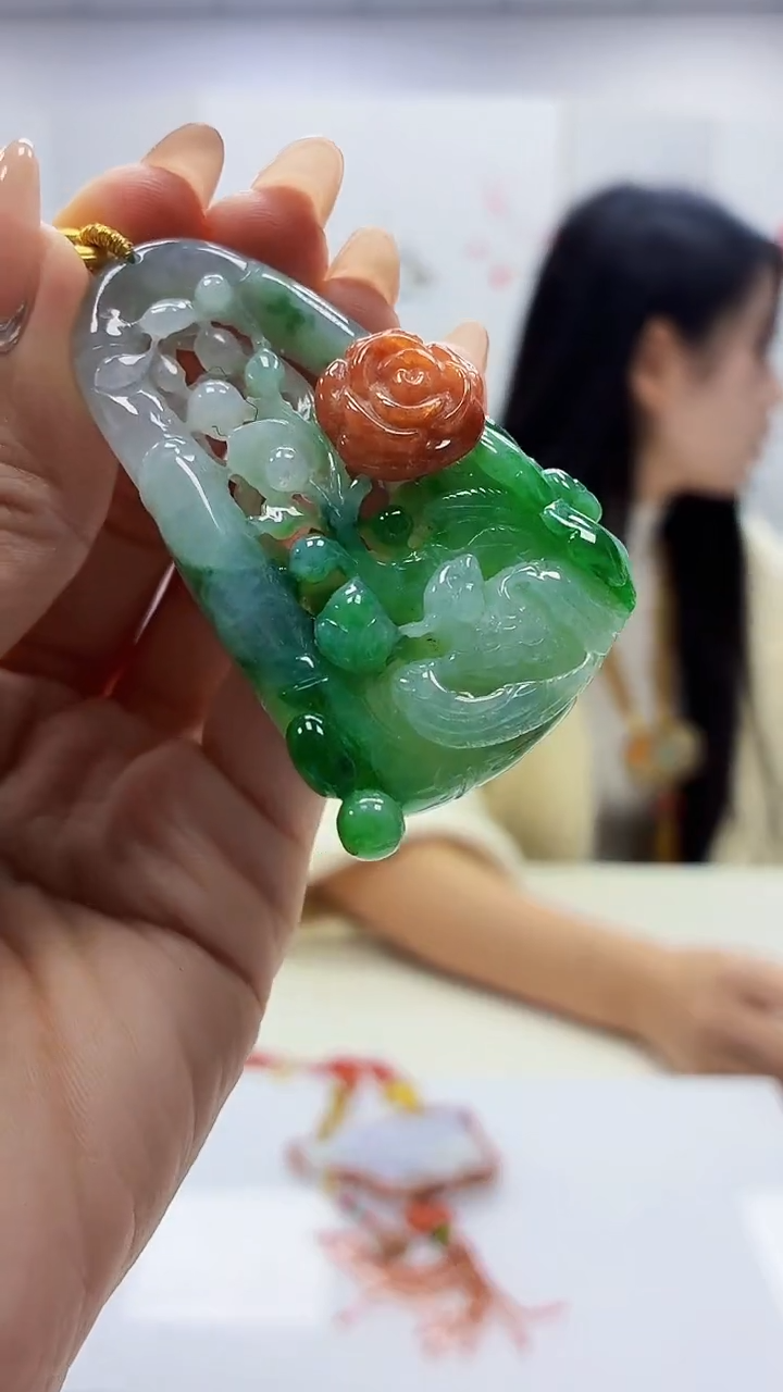 未镶嵌定制翡翠3495ty-毛货挂件60