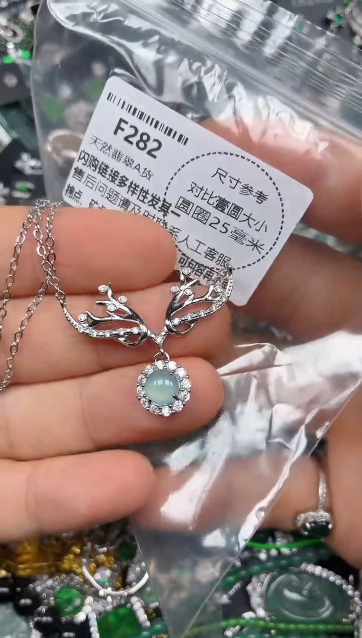 颈饰未镶嵌翡翠F282项链