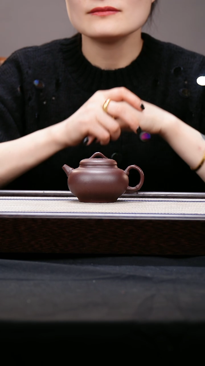【闪购商品】紫砂茶壶老紫泥竹节直嘴