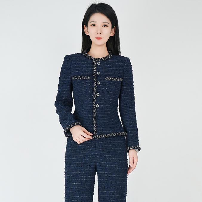 【高定系列】羊毛小香风西服女玉瑶香风外套HCSS050753（单独外套）