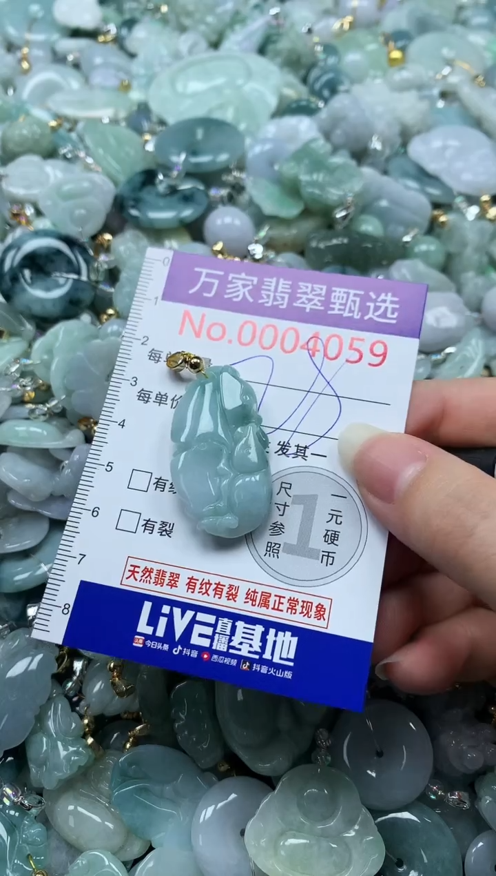 吊坠(不含链)未镶嵌翡翠4059