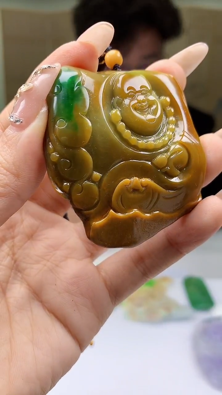 【闪购商品】定制翡翠未镶嵌4688ty-毛货挂件