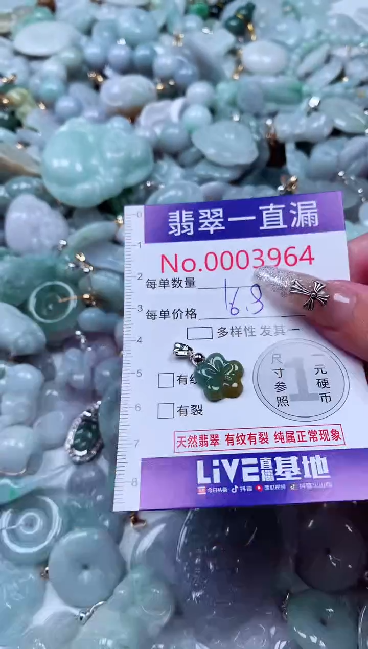 翡翠未镶嵌吊坠(不含链)3964