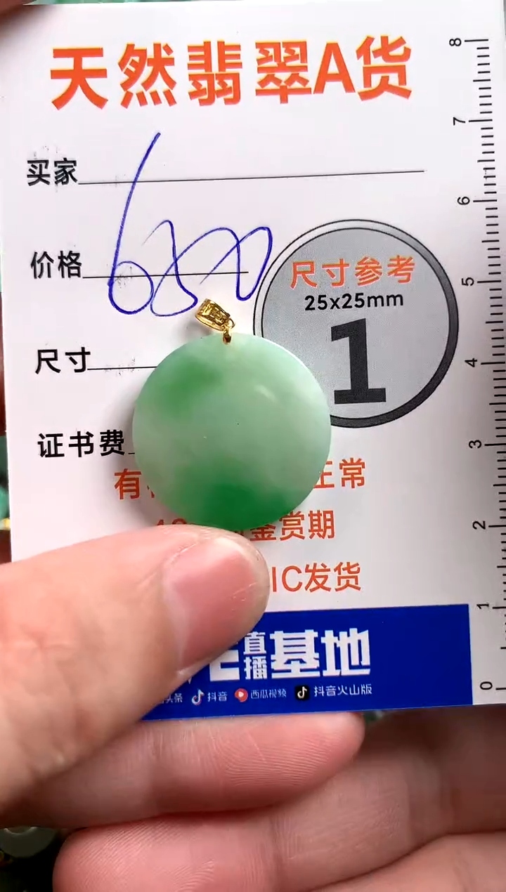 【闪购商品】翡翠颈饰18K金镶嵌0228957943