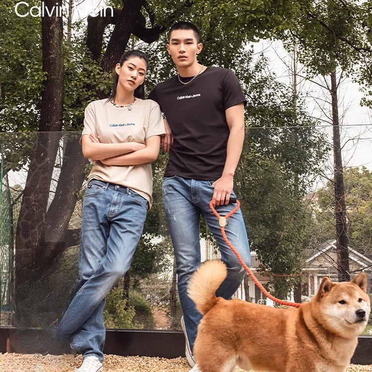 CK Jeans夏季男女情侣欧若智性风炫彩字母涂鸦短袖T恤J400316