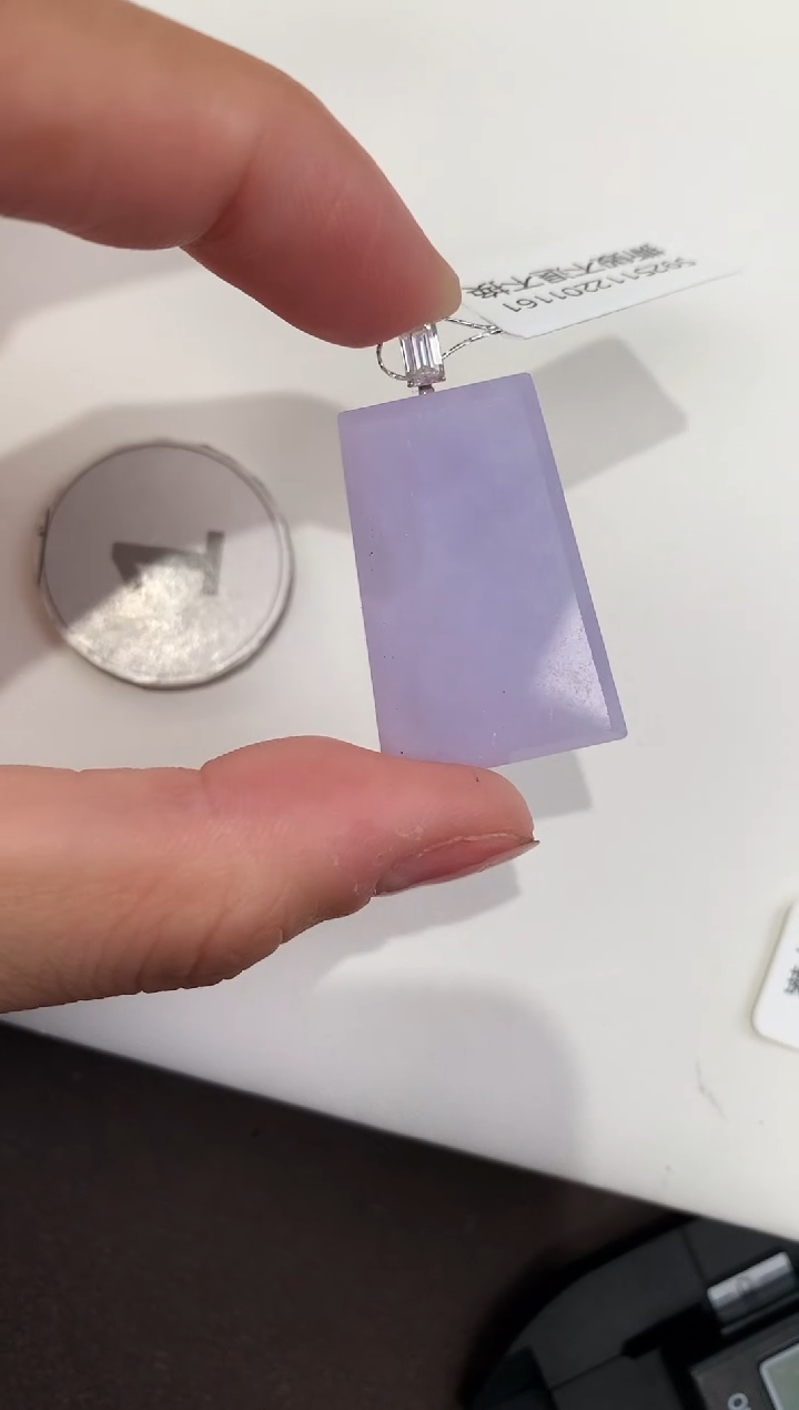 颈饰18K金镶嵌翡翠天然缅甸a货翡翠