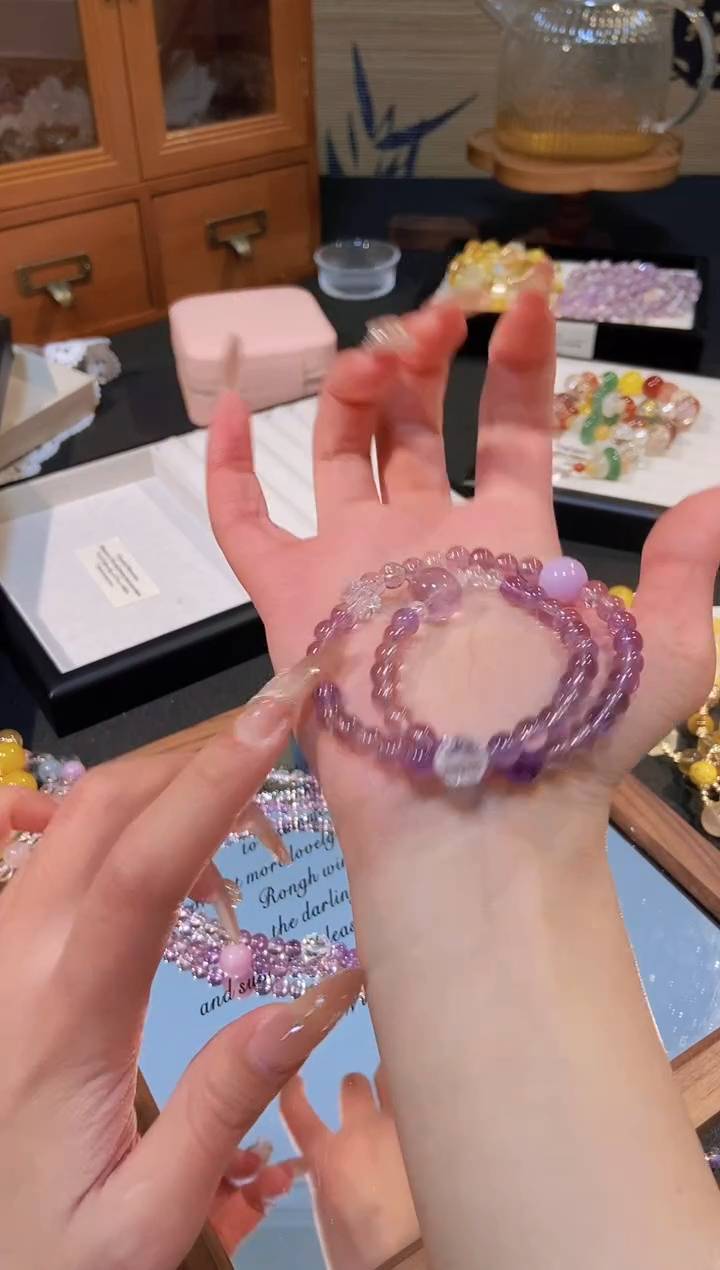 合金手链水晶紫锂辉